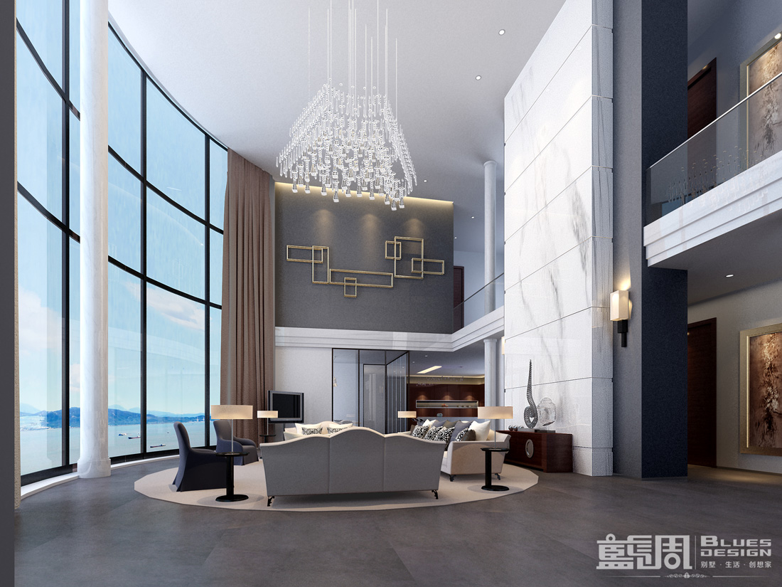 南海玫瑰園空中別墅設計:客廳