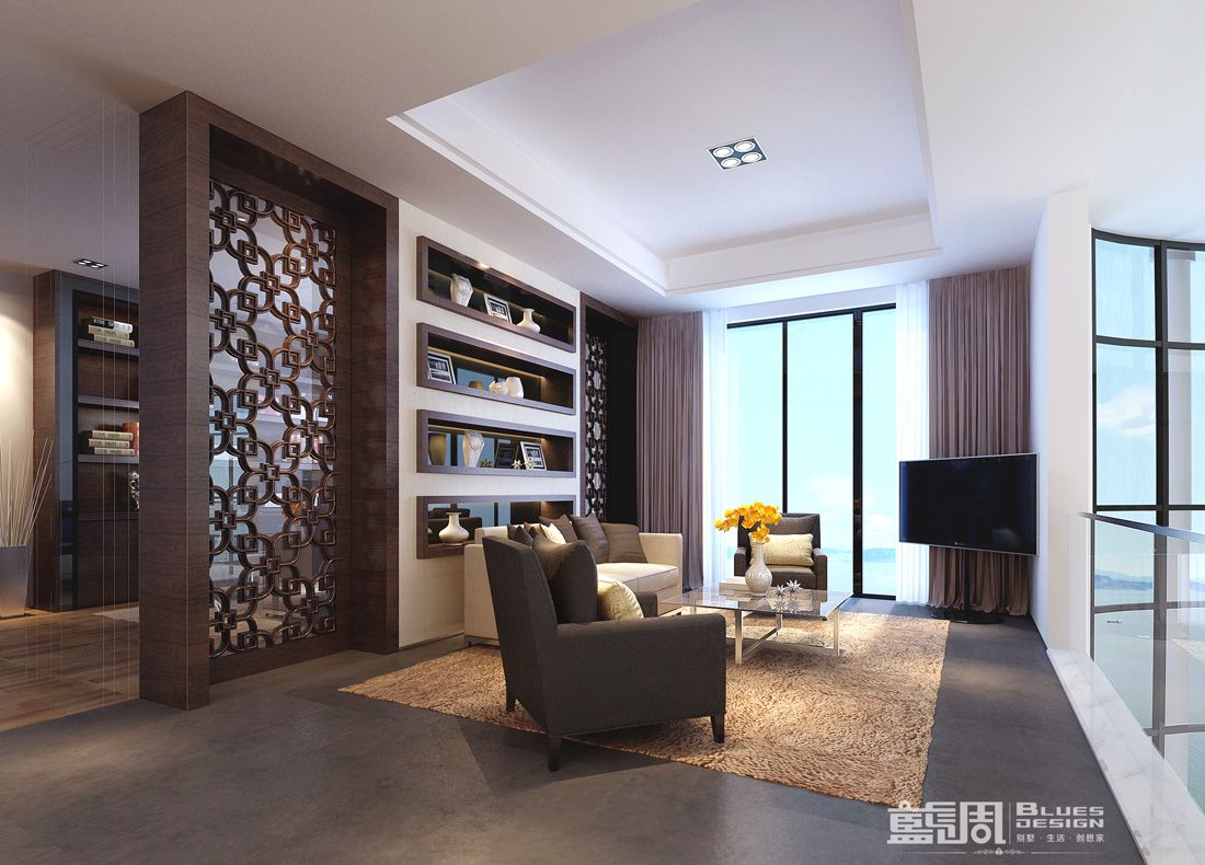 南海玫瑰園空中別墅設計:書房