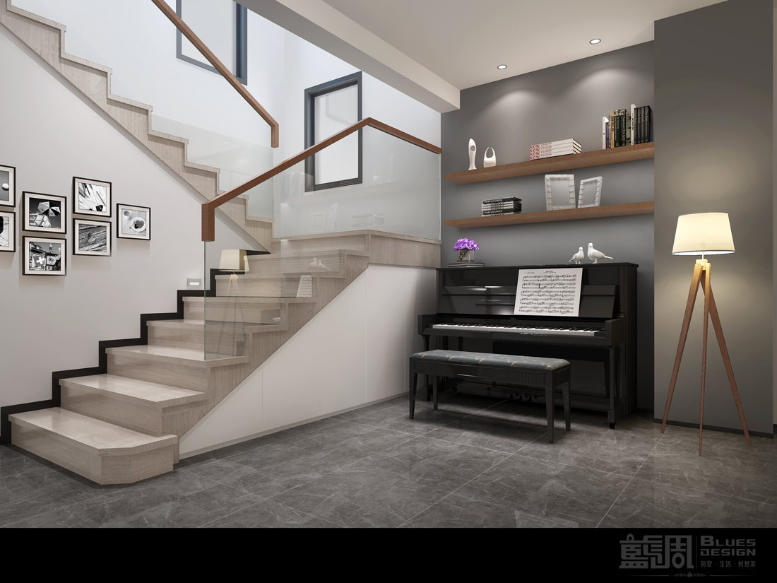 水映山岸公館別墅裝修設(shè)計(jì):樓梯