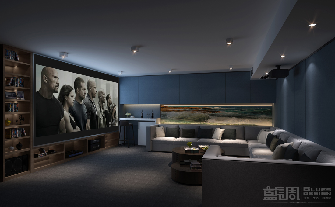 水映山岸公館別墅裝修設(shè)計(jì):視聽(tīng)室