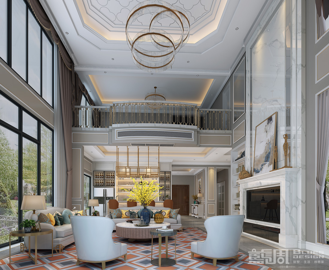 蓮湖山莊獨(dú)棟別墅設(shè)計(jì)-客廳