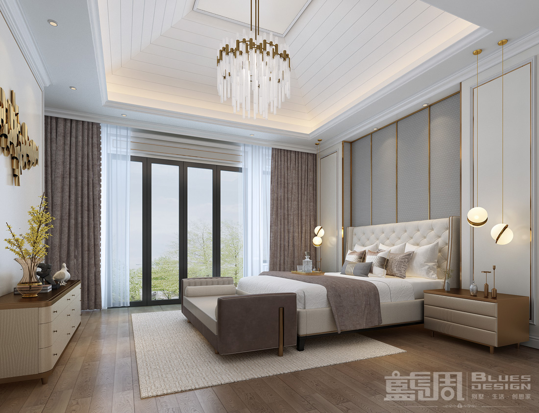 蓮湖山莊獨(dú)棟別墅設(shè)計(jì)-主臥
