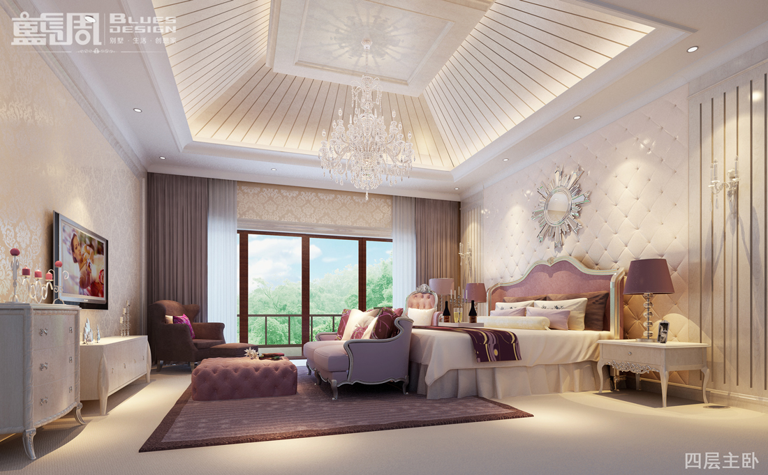 燕晗山居別墅設計-四層主臥
