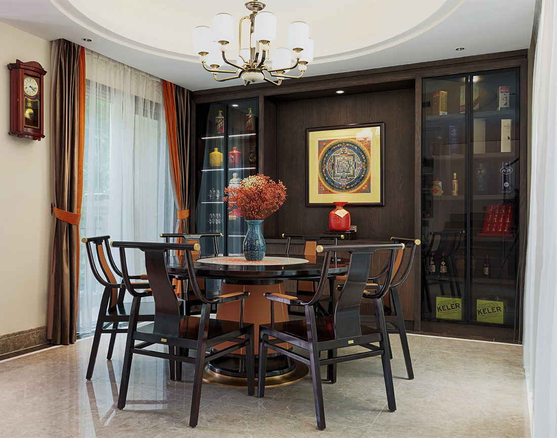 公園大地聯(lián)排別墅裝修設計-餐廳