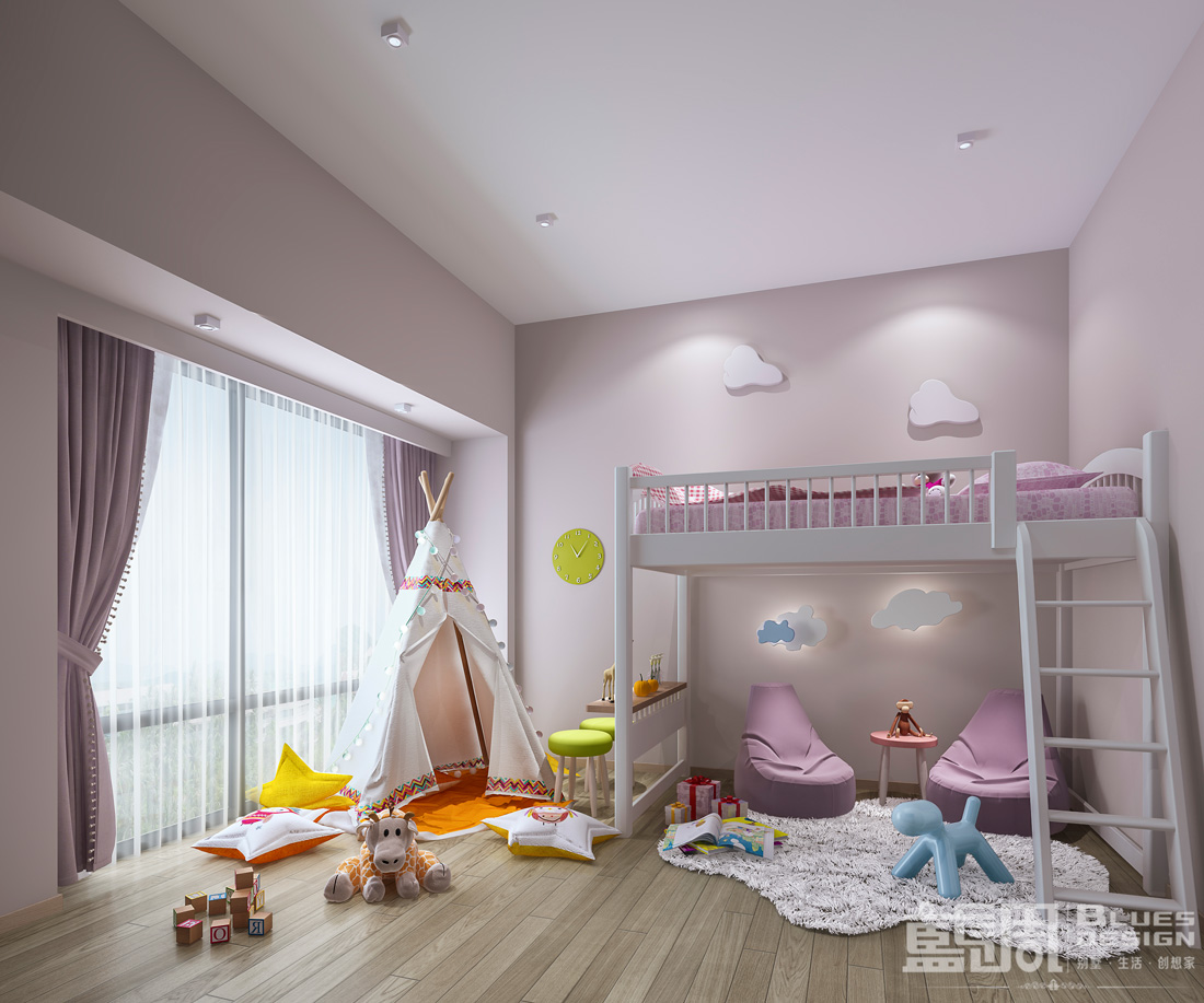 深圳尚峰私宅設計-女孩房 | 藍調設計