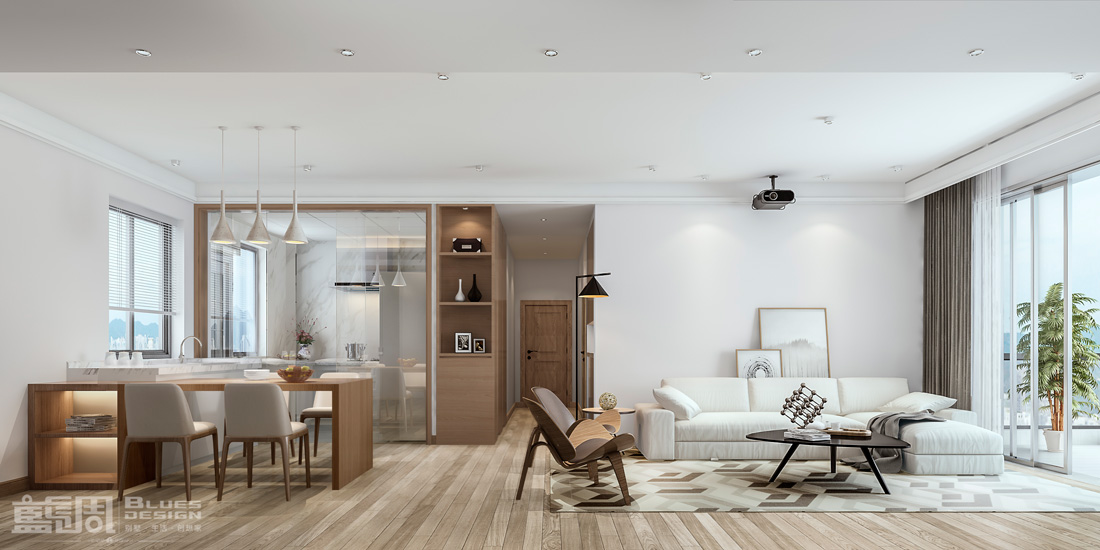 深圳尚峰私宅設計-客餐廳 | 藍調設計